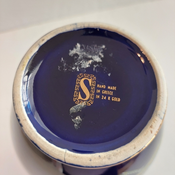 Greek Cobalt Blue Vase - Picture 10 of 11